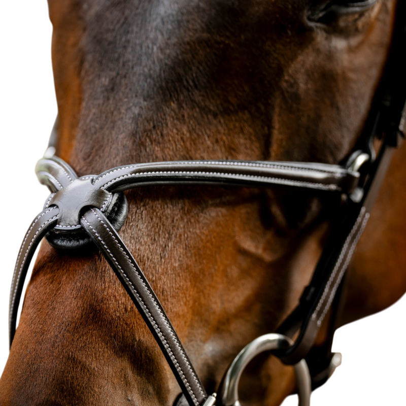 Horseware - Bridon muserolle croisée Figure marron | - Ohlala