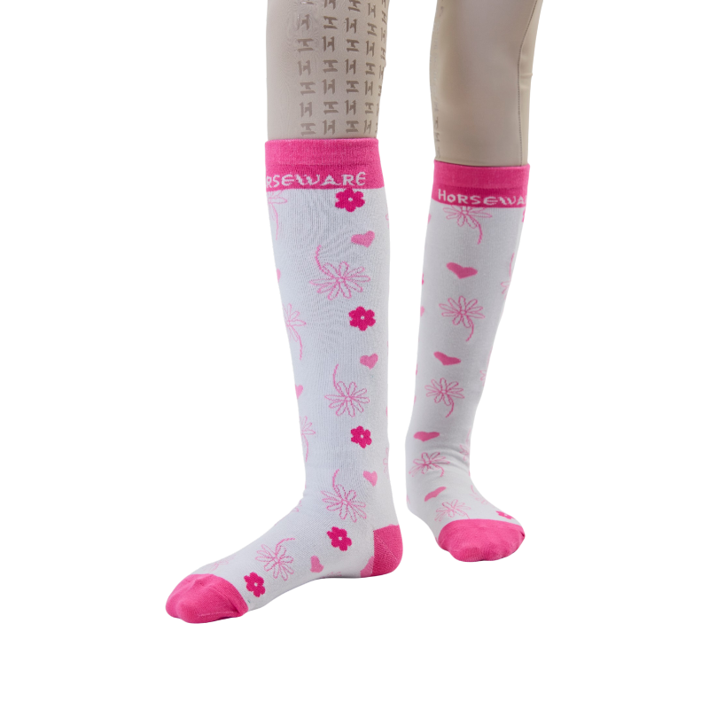 Horseware - Rijsokken kinderen Riding roze | - Ohlala