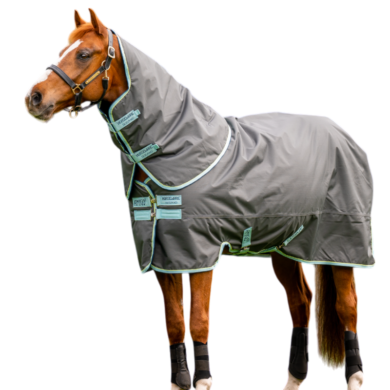Horseware - Couverture d'extérieur Amigo Hero Ripstop Plus shadow/ blue haze/ marine 200g