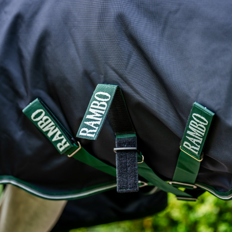 Horseware - Buitendeken Rambo Wug Turnout marine/ hunter green 400g | - Ohlala