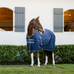 Horseware - Staaldeken Rambo Stable marine/ thunderstorm grey/ zilver 400g | - Ohlala