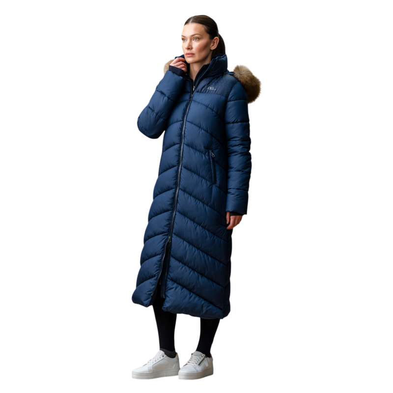 Horseware - Doudoune longue femme Nivia Ripstop core marine | - Ohlala