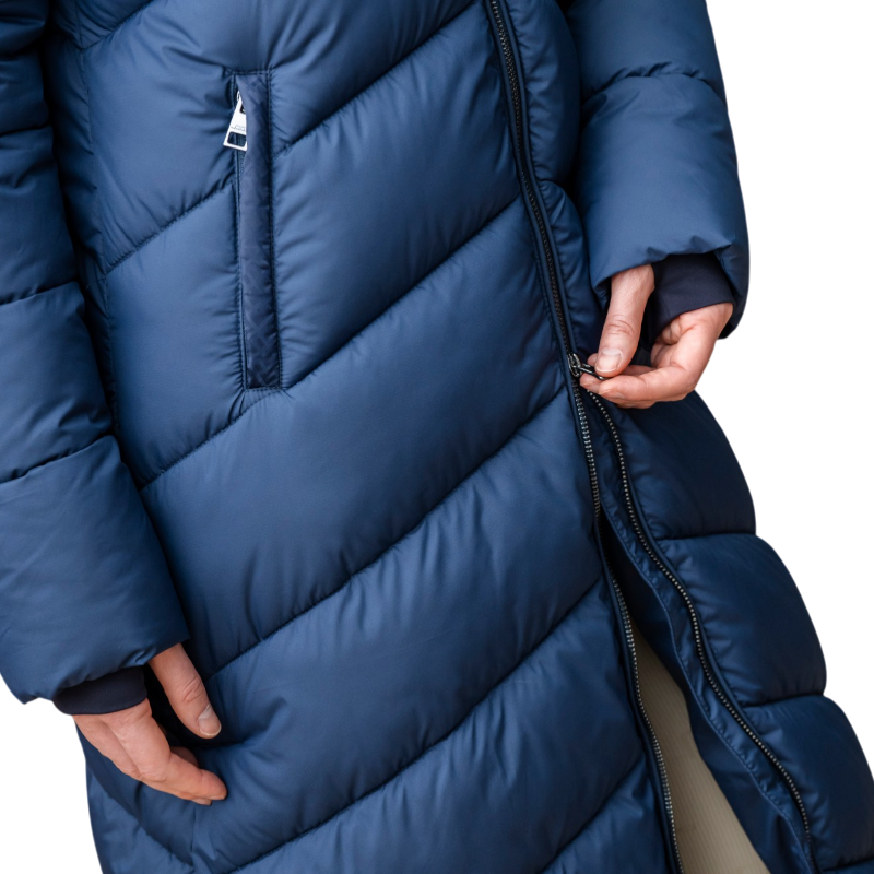 Horseware - Doudoune longue femme Nivia Ripstop core marine | - Ohlala
