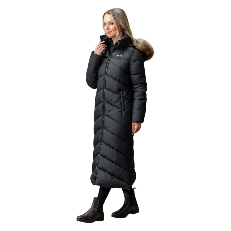 Horseware - Doudoune longue femme Nivia Ripstop core noir | - Ohlala