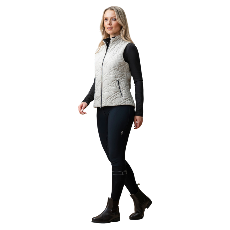 Horseware - Doudoune sans manches femme Neve Monogram Quilted bone | - Ohlala