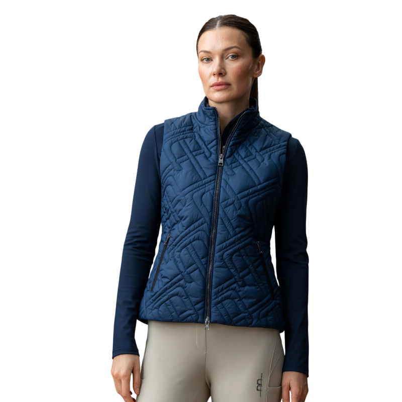 Horseware - Doudoune sans manches femme Neve Monogram Quilted core marine | - Ohlala