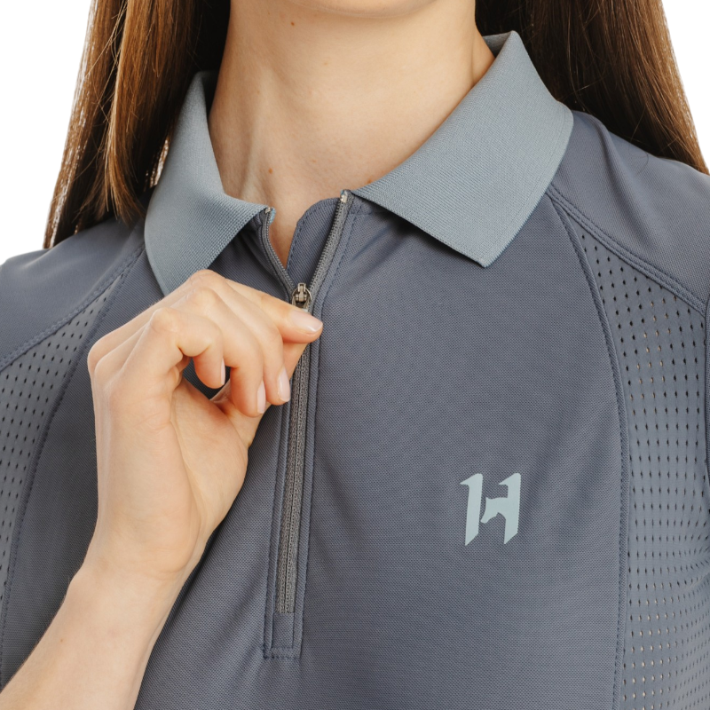 Horseware - Dames korte mouw polo Tech indigo orchid | - Ohlala