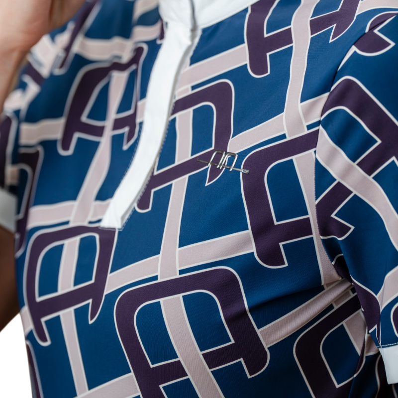 Horseware - Dames wedstrijdpolo korte mouwen Alcina primatova/ monogram print | - Ohlala