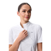 Horseware - Polo de concours manches courtes femme Alcina white/ argentprint | - Ohlala
