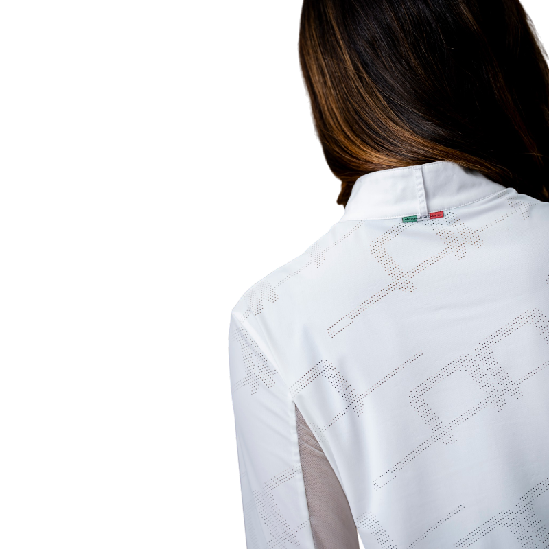 Horseware - Polo de concours manches longues femme Elena blanc | - Ohlala