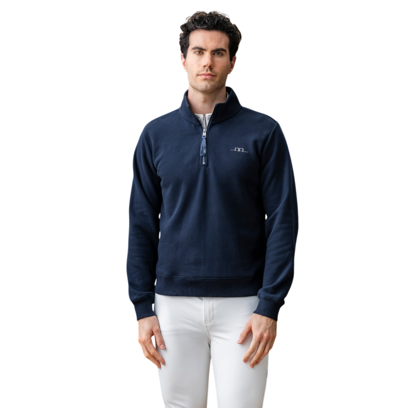 Horseware - Sweater met ritskraag heren Gabriel marine | - Ohlala
