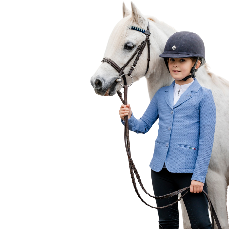 Horseware - Wedstrijdjas kinderen Platinum MotionLite sicilian blue | - Ohlala