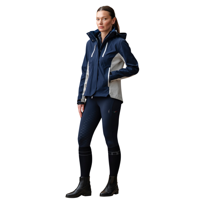 Horseware - Veste de pluie femme Indra marine/ bone | - Ohlala