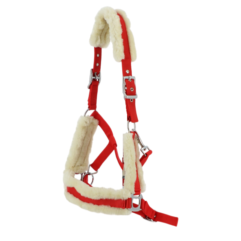 Equithème - Licol mouton synthétique rouge