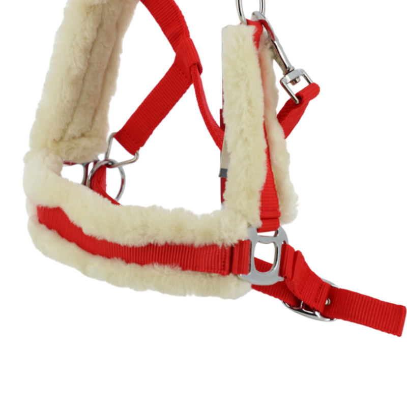 Equithème - Licol mouton synthétique rouge