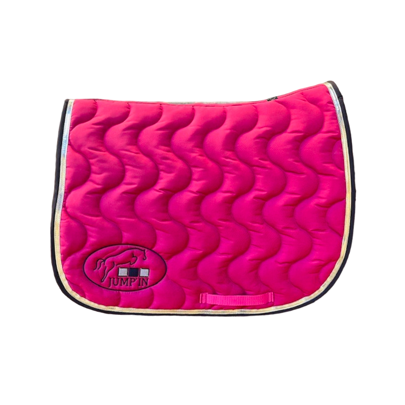 Jump'In - Tapis de selle Jumpad Écusson fuchsia/ lurex/ marine | - Ohlala