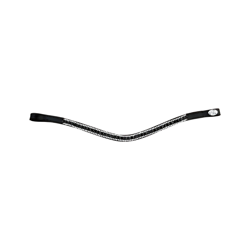 Jump'In - Frontal Diamant Fleur noir/ cuir noir