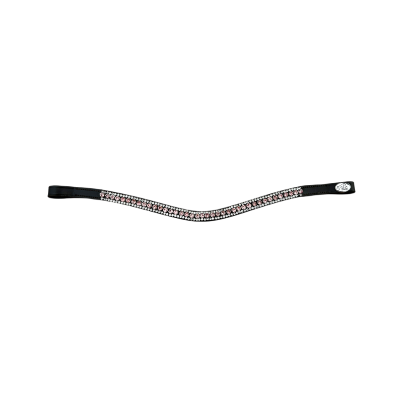 Jump'In - Frontal Diamant Fleur rose/ cuir noir