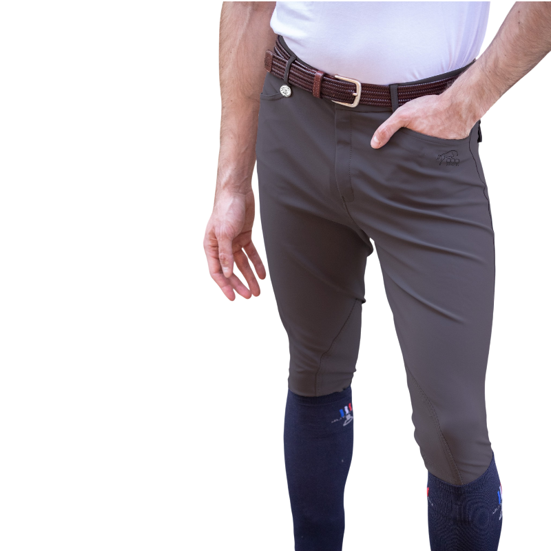 Jump'In - Pantalon d'équitation homme Super X chocolat