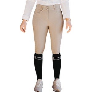 Jump'In - Pantalon d'équitation femme Cadence taupe
