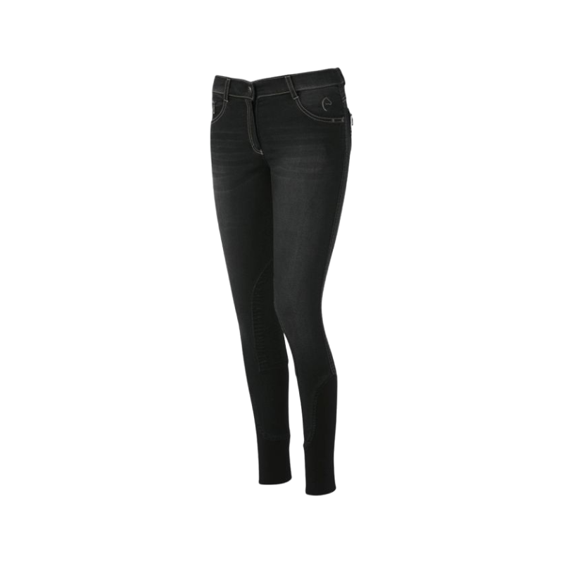 Equithème - Pantalon d'équitation femme Jean Texas Noir