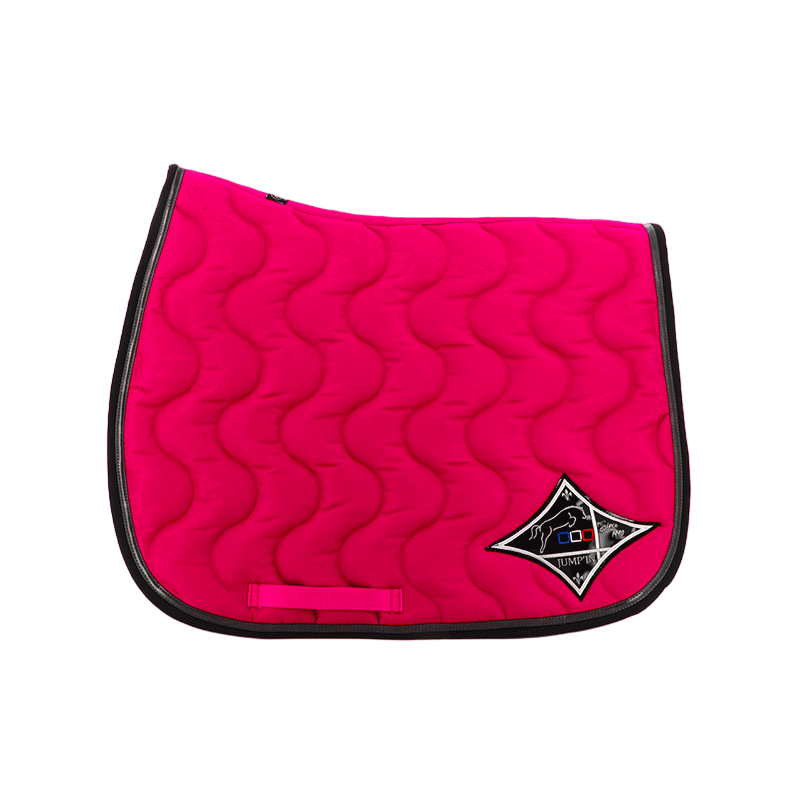 Jump'In - Tapis de selle fuschia/ gris/ noir | - Ohlala