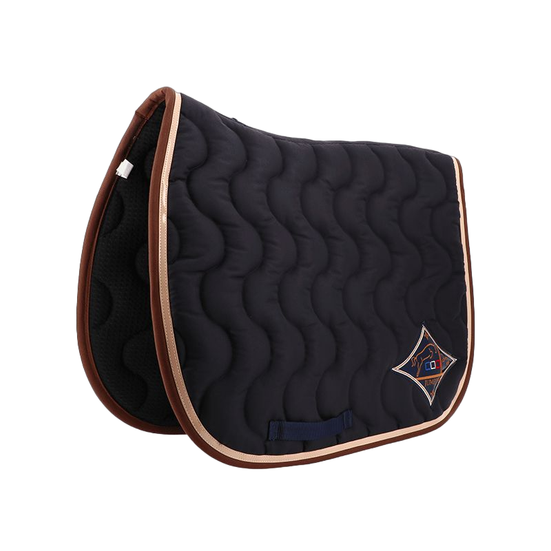 Jump'In - Tapis de selle marine/ champagne/ choco | - Ohlala