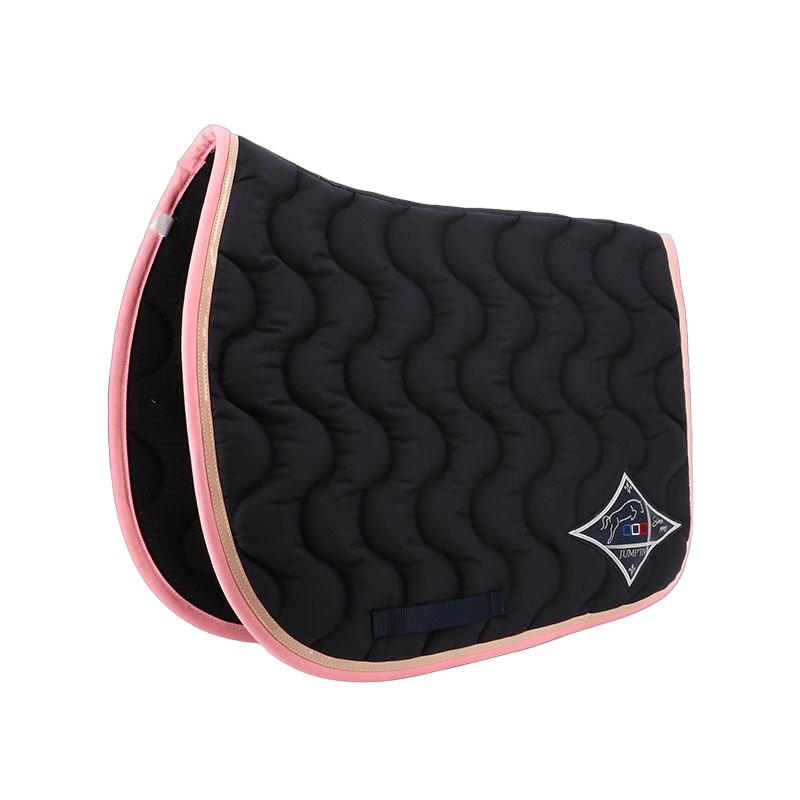 Jump'In - Tapis de selle marine/ champagne/ rose clair | - Ohlala