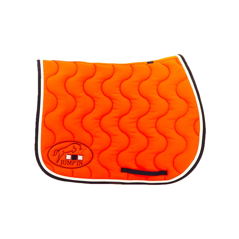 Jump'In - Tapis de selle orange/ blanc/ marine | - Ohlala