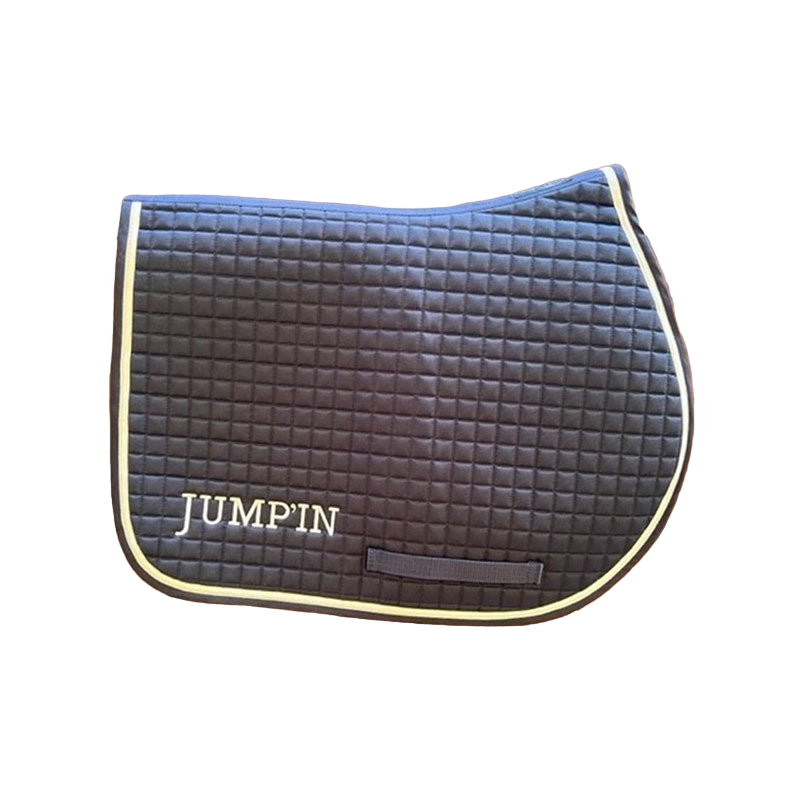 Jump'In - Tapis de selle gris chiné/ blanc/ marine