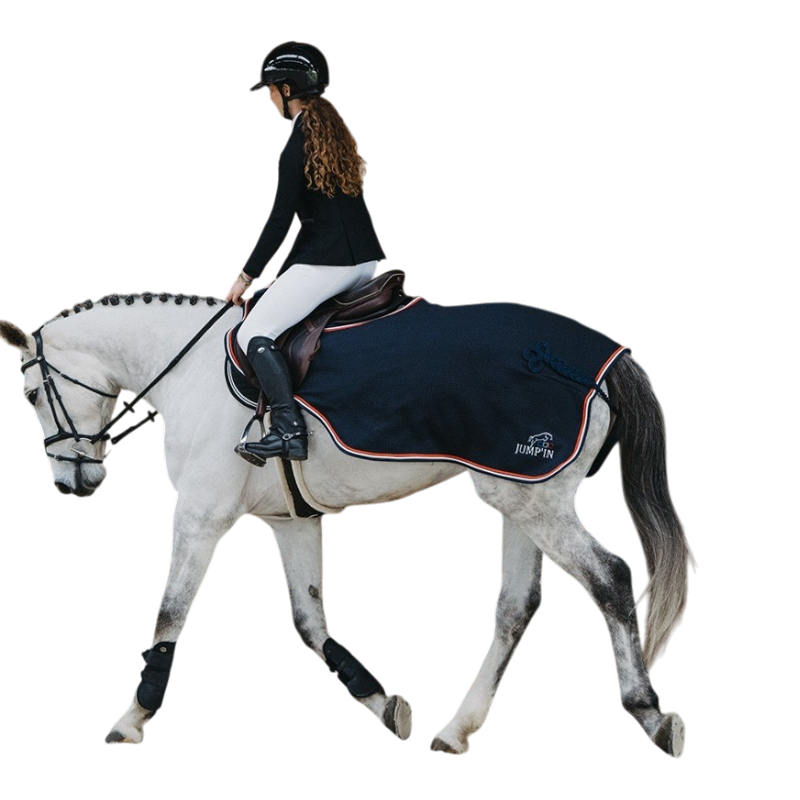Jump'In - Fabric Pro zadeldek marine/blauw/wit/rood | - Ohlala