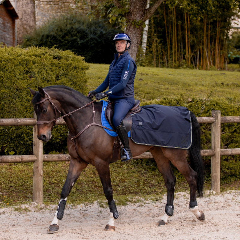 K By Equithème - Couvre-reins carré softshell K-EROS marine