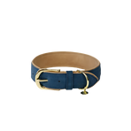 Kentucky Dogwear - Collier pour chien vegan leather navy/beige | - Ohlala