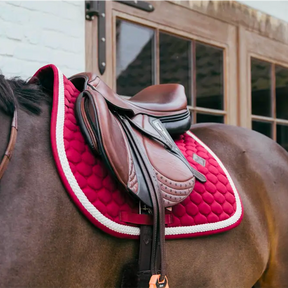 Kentucky Horsewear - Tapis de selle Plaited Cord bordeaux | - Ohlala
