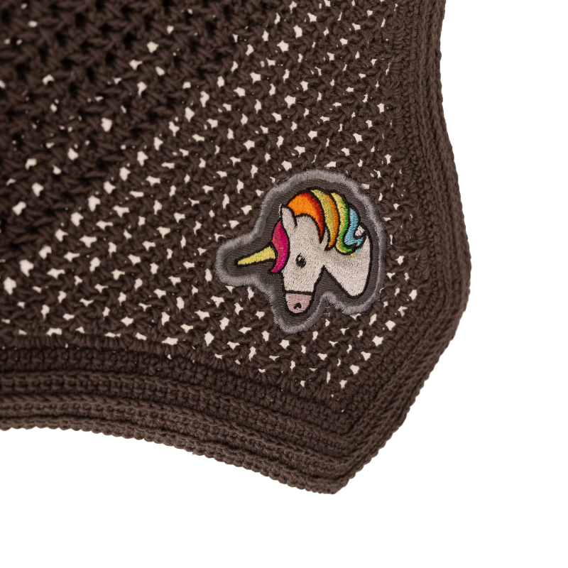 Kentucky Horsewear - Bonnet pour chevaux Wellington anti-bruit licorne gris