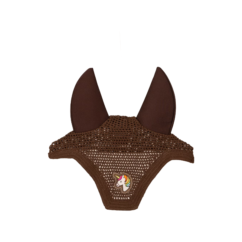Kentucky Horsewear - Bonnet pour chevaux Wellington anti-bruit licorne marron