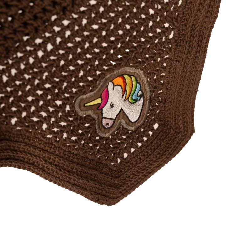 Kentucky Horsewear - Bonnet pour chevaux Wellington anti-bruit licorne marron