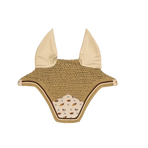 Kentucky Horsewear - Bonnet pour chevaux Wellington Velvet anti-mouches imprimé cheval beige