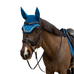 Kentucky Horsewear - Bonnet pour chevaux Wellington Velvet anti-mouches imprimé cheval marine