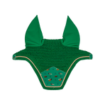 Kentucky Horsewear - Bonnet pour chevaux Wellington Velvet anti-mouches imprimé cheval vert