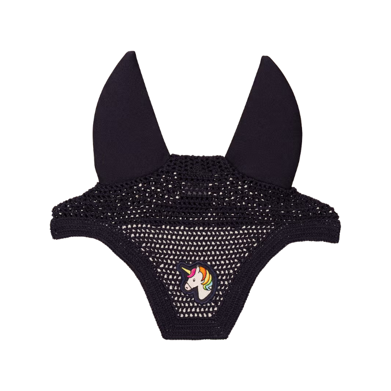 Kentucky Horsewear - Bonnet pour chevaux Wellington anti-bruit licorne marine