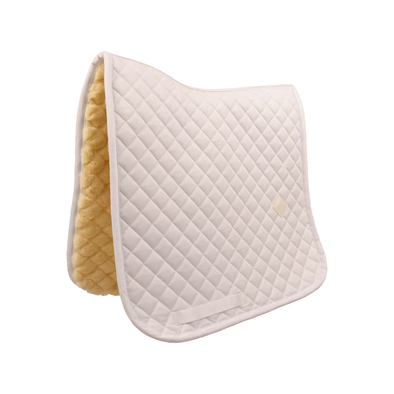Kentucky Horsewear - Tapis de dressage Diamond doublé mouton synthétique blanc