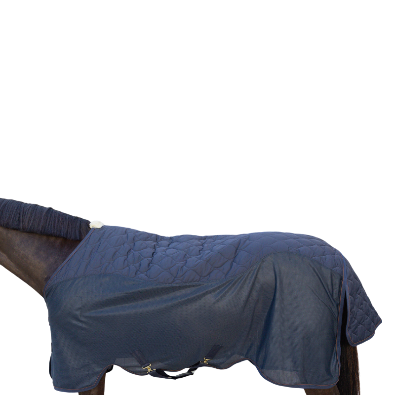 Kentucky Horsewear - Couverture polaire Transport Combo Cooler Fleece marine