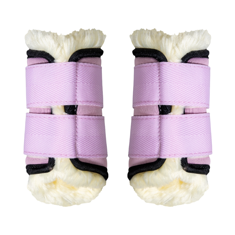 Kentucky Horsewear - Guêtres mouton antérieurs paillette Sammy Collection vieux rose