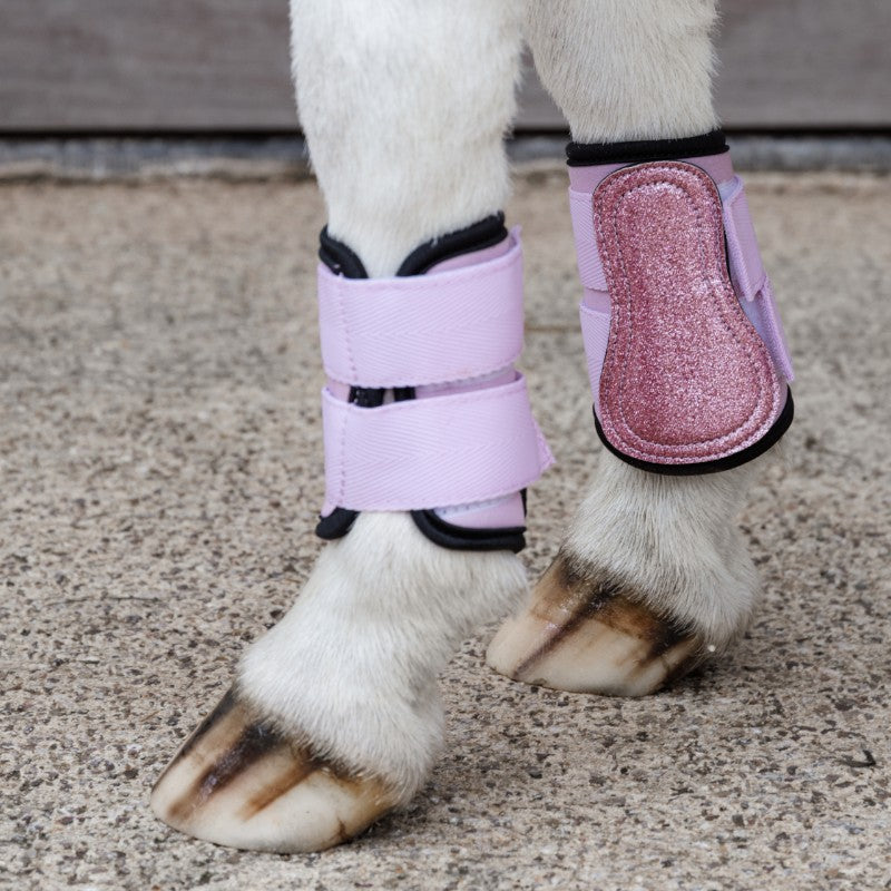 Kentucky Horsewear - Guêtres antérieurs paillette Sammy Collection vieux rose