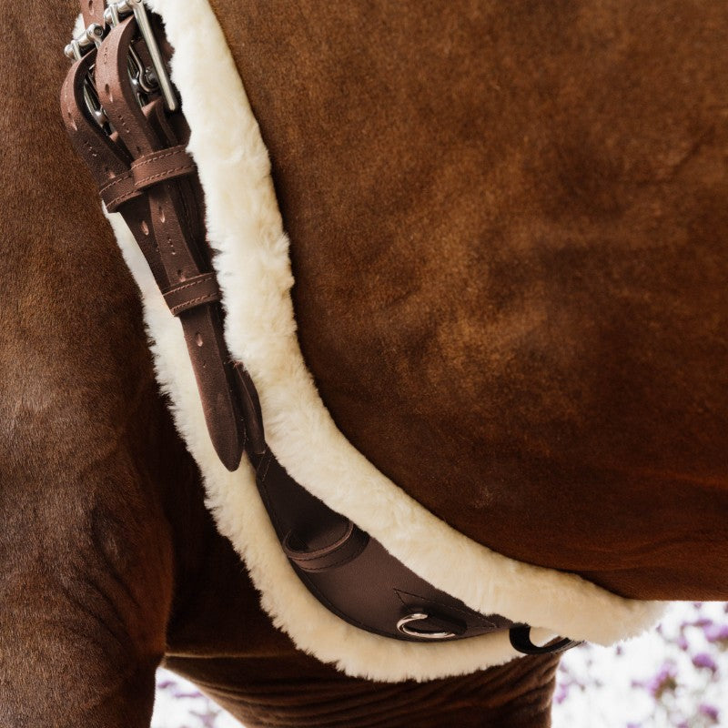 Kentucky Horsewear - Sangle anatomique courte mouton marron