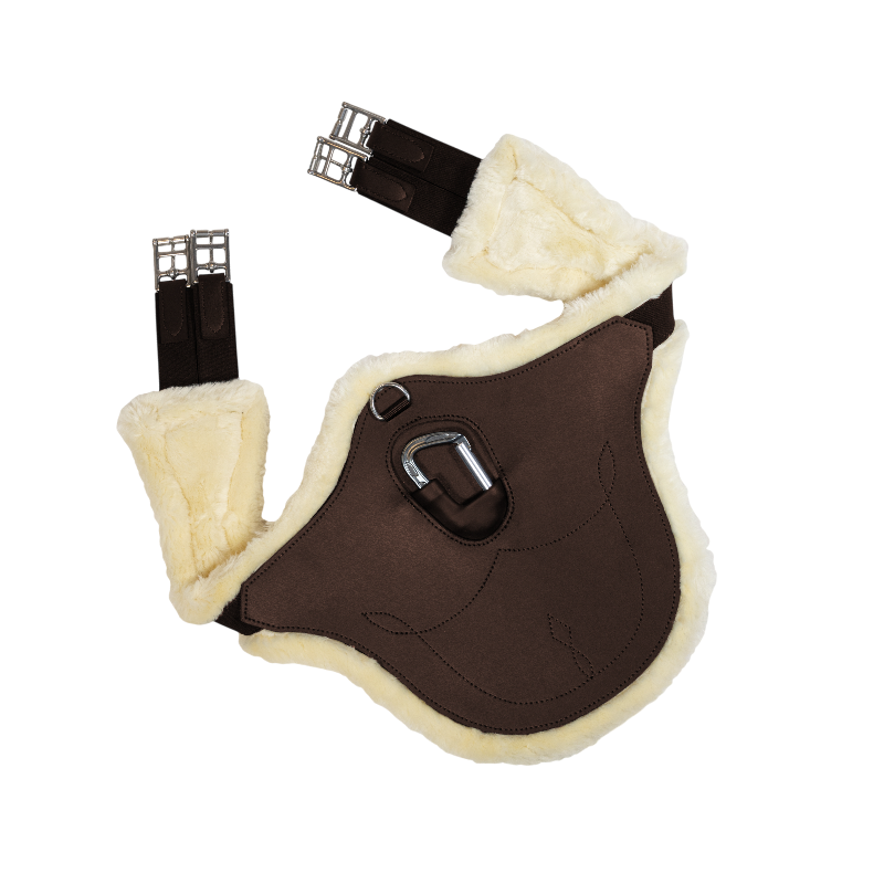 Kentucky Horsewear - Sangle bavette anatomique mouton choco marron