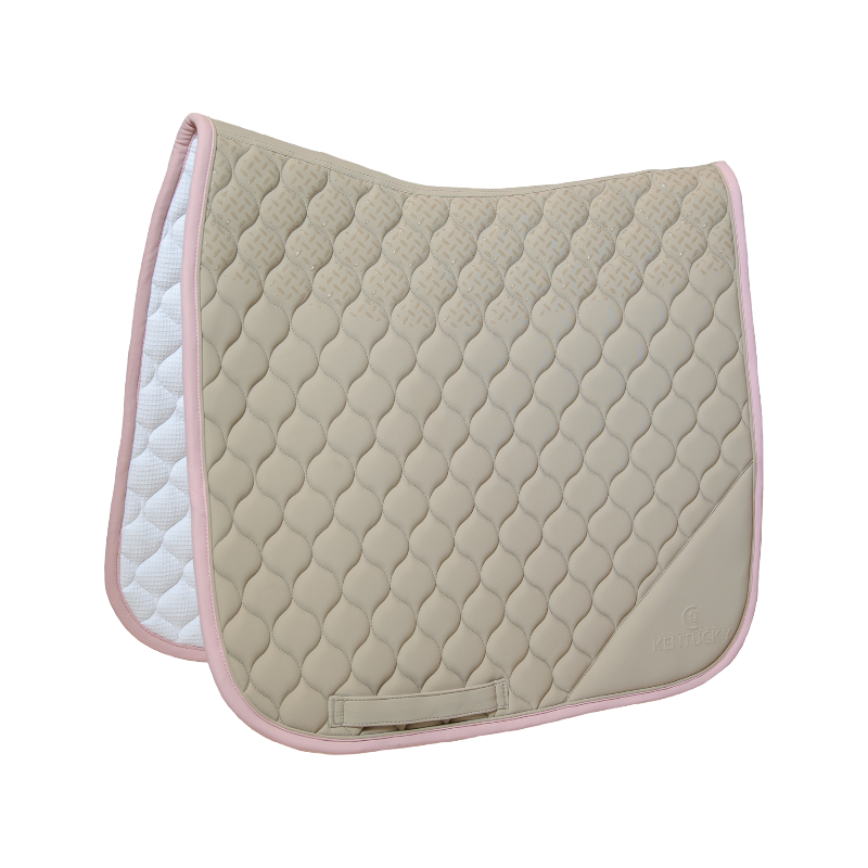 Kentucky Horsewear - Tapis de dressage Softshell Onion Quilt beige/ vieux rose