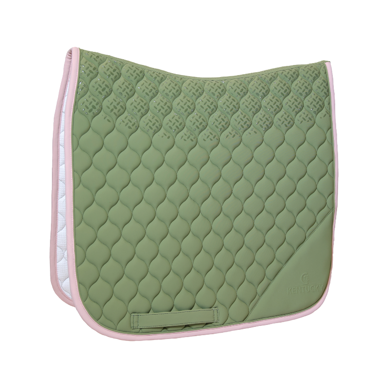 Kentucky Horsewear - Tapis de dressage Softshell Onion Quilt kaki/ vieux rose
