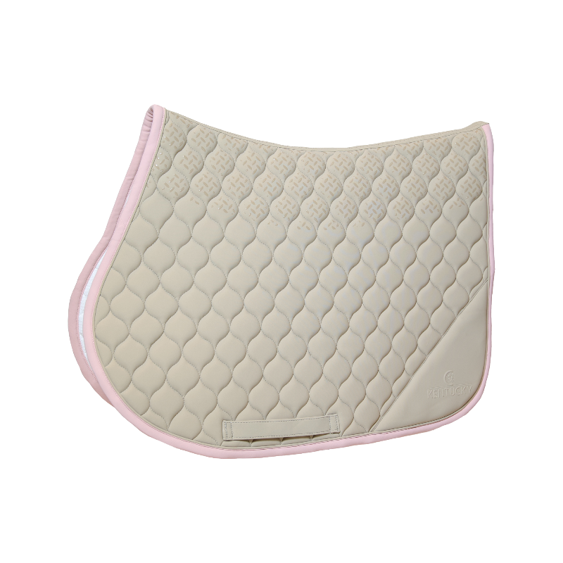 Kentucky Horsewear - Tapis de selle Softshell Onion Quilt beige/ vieux rose